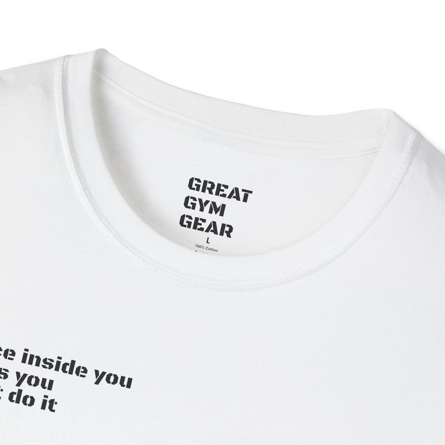 GREAT GYM GEAR Motivational Sports T-Shirt VOICE