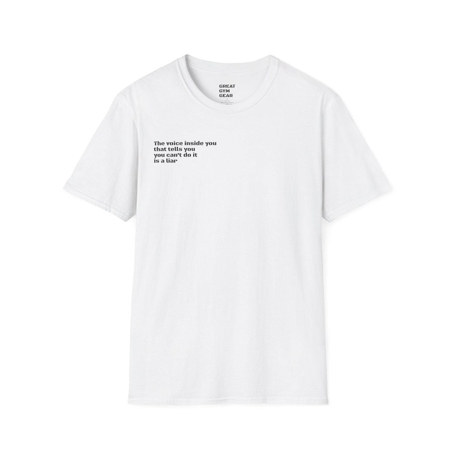 GREAT GYM GEAR Motivational Sports T-Shirt VOICE