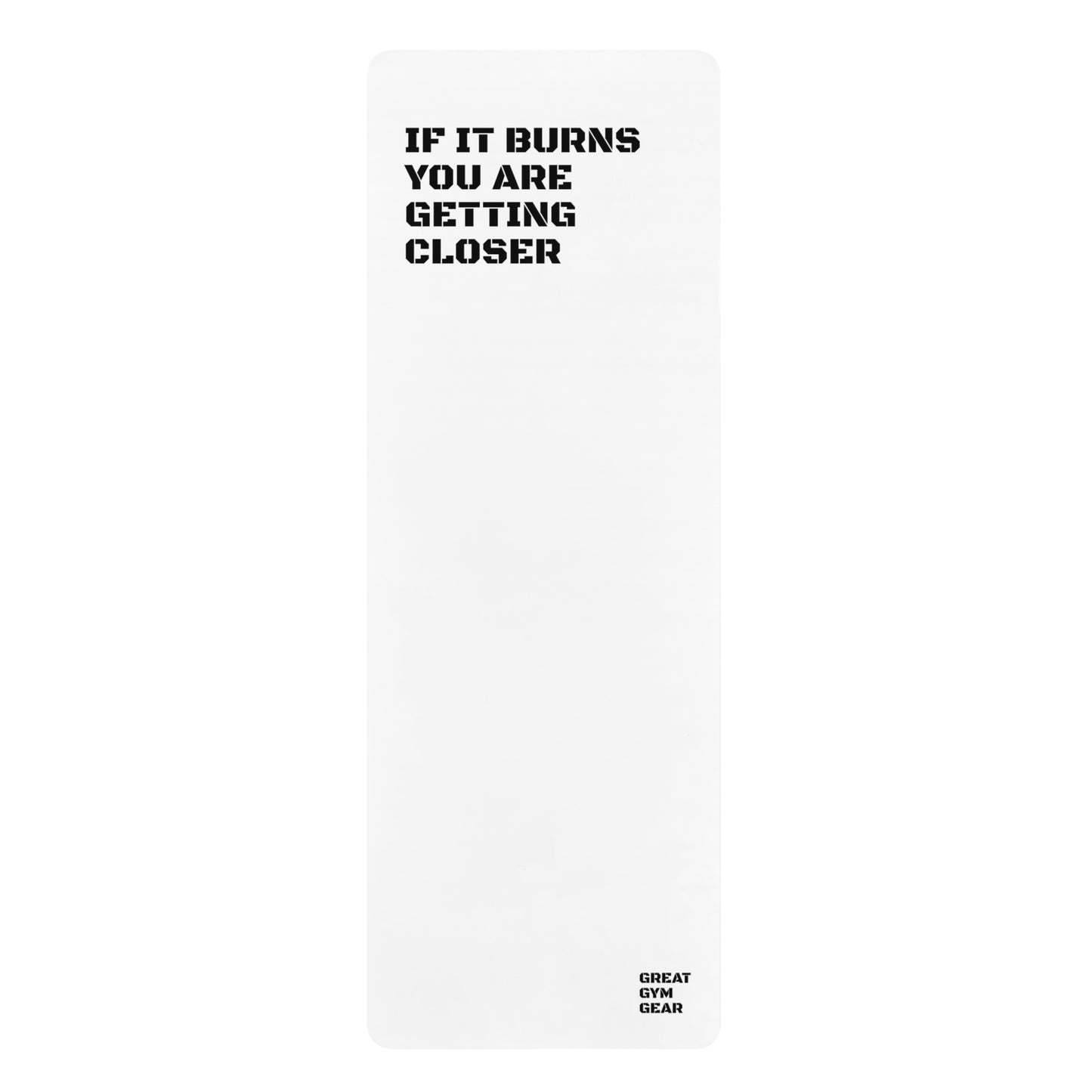 GREAT GYM GEAR Rubber Yoga Mat BURN