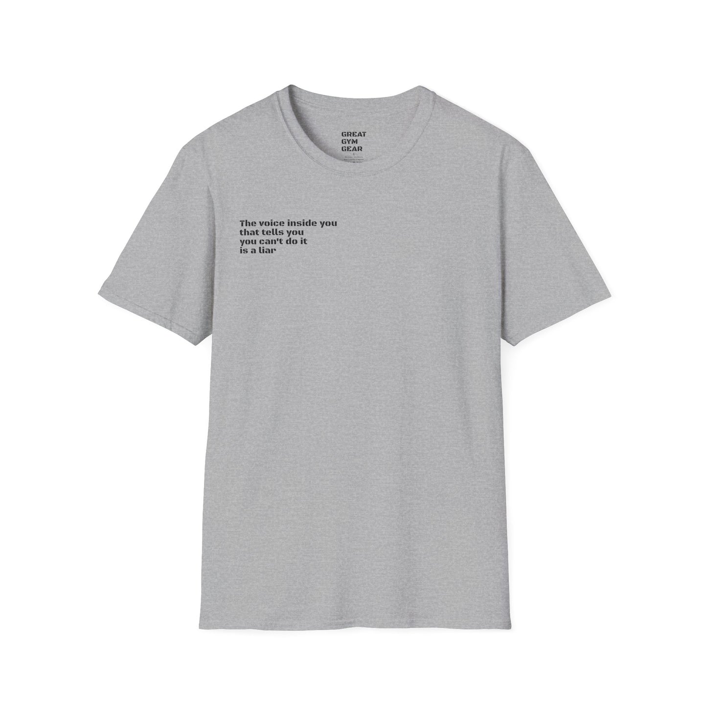 GREAT GYM GEAR Motivational Sports T-Shirt VOICE