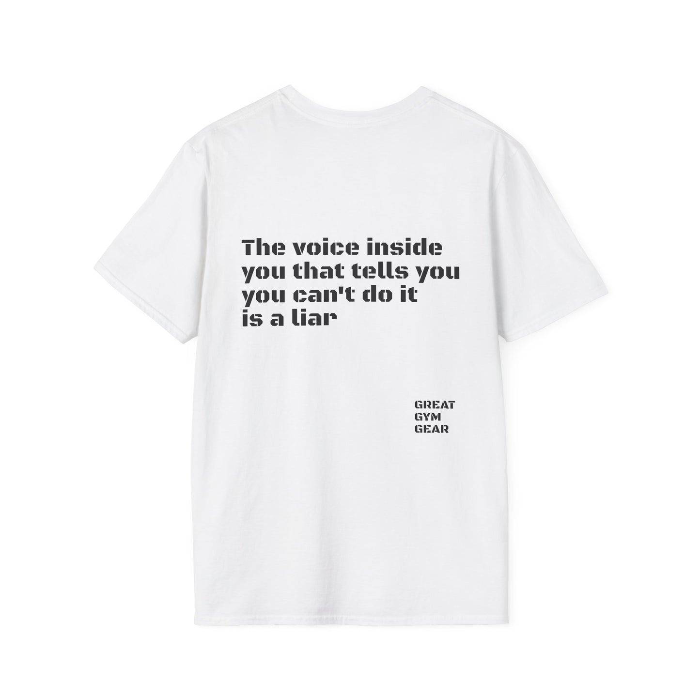 GREAT GYM GEAR Motivational Sports T-Shirt VOICE