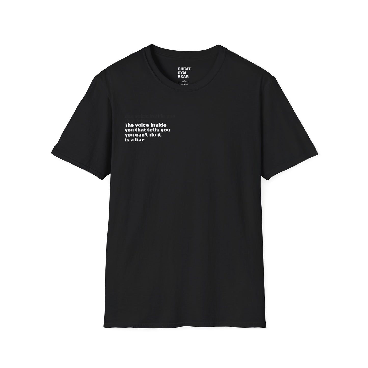 GREAT GYM GEAR Motivational Sports T-Shirt VOICE