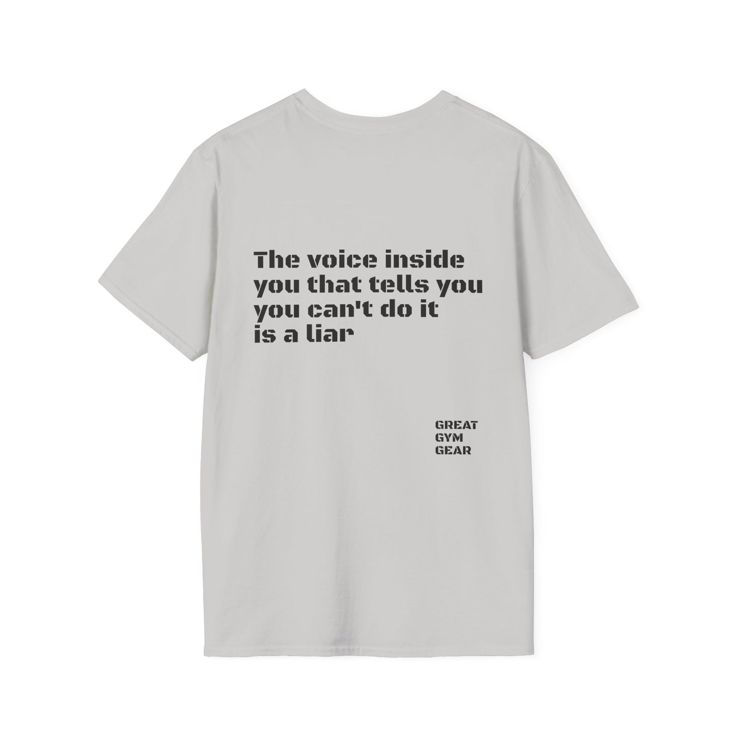 GREAT GYM GEAR Motivational Sports T-Shirt VOICE