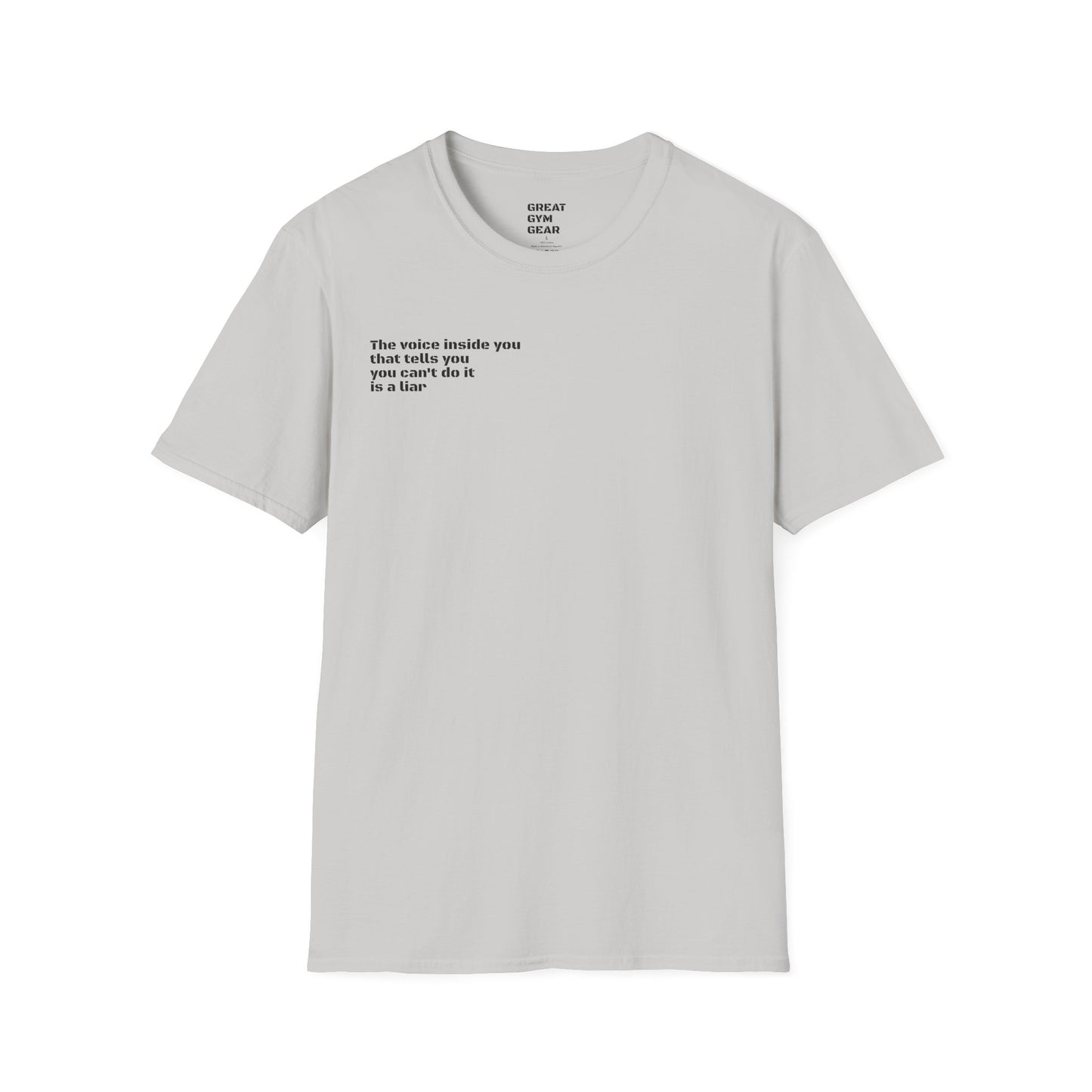 GREAT GYM GEAR Motivational Sports T-Shirt VOICE