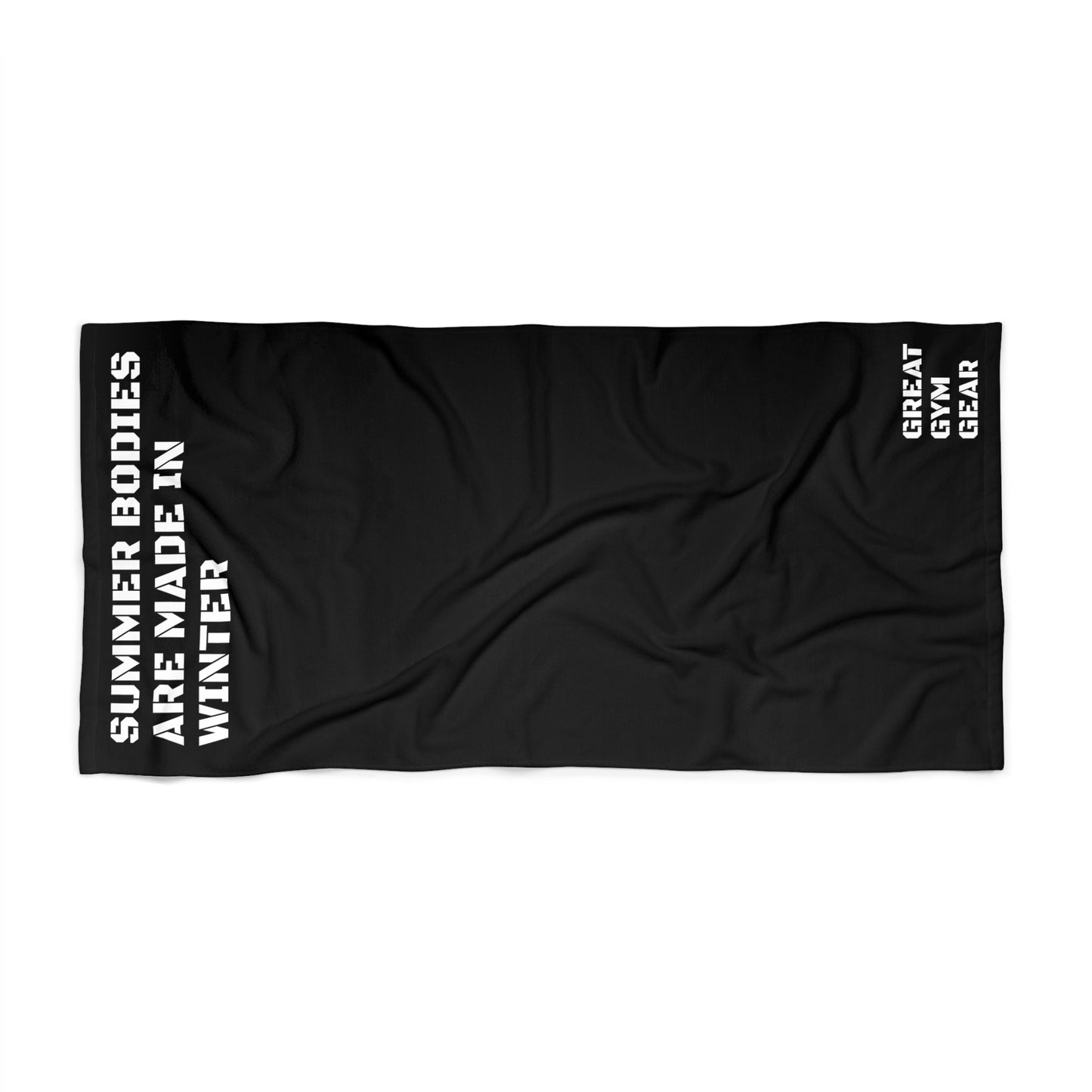 GREAT GYM GEAR Summer Body Beach Towel Black