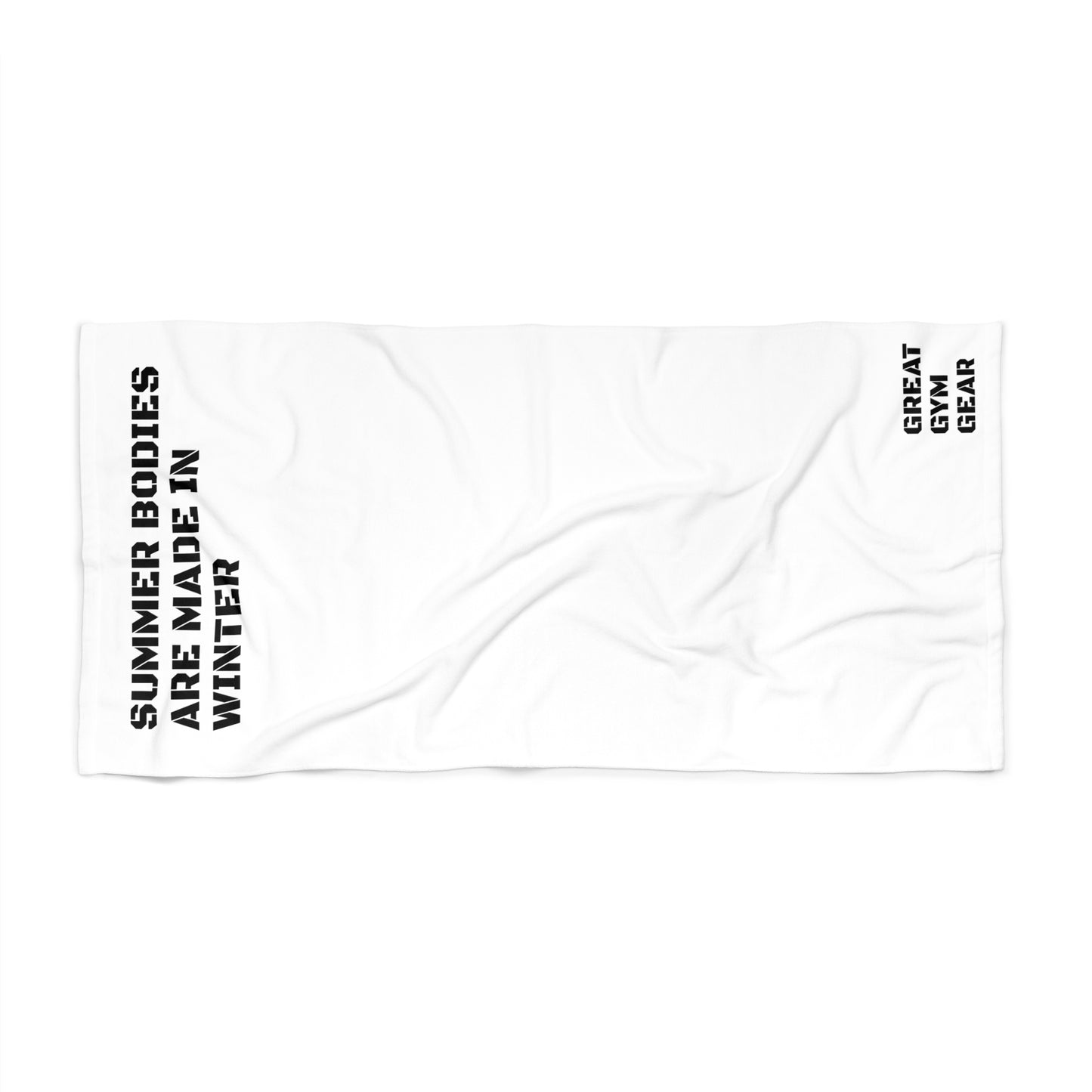 GREAT GYM GEAR Summer Body Beach Towel White